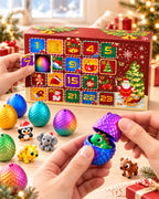 2026 Dinosaur Advent Calendar 24-Day Christmas Countdown Toy Set with 3D Printed Surprise Dragon Eggs for Kids