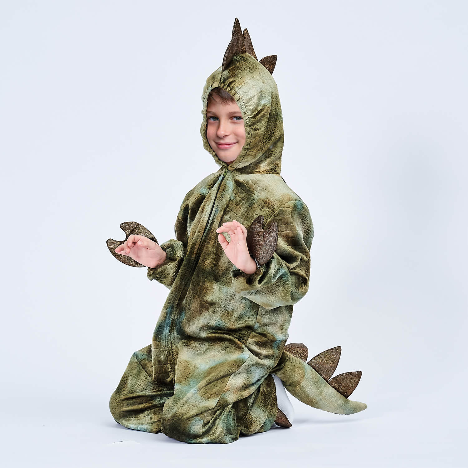 Kids Dinosaur Costume Halloween Monster Cosplay Dress Up for Boys Girls