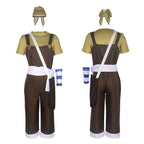 Mens Usopp Cosplay Costume Straw Hats Dark Brown Uniform for Halloween Carnival