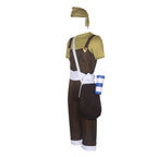 Mens Usopp Cosplay Costume Straw Hats Dark Brown Uniform for Halloween Carnival