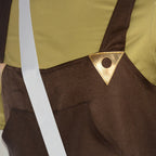 Mens Usopp Cosplay Costume Straw Hats Dark Brown Uniform for Halloween Carnival