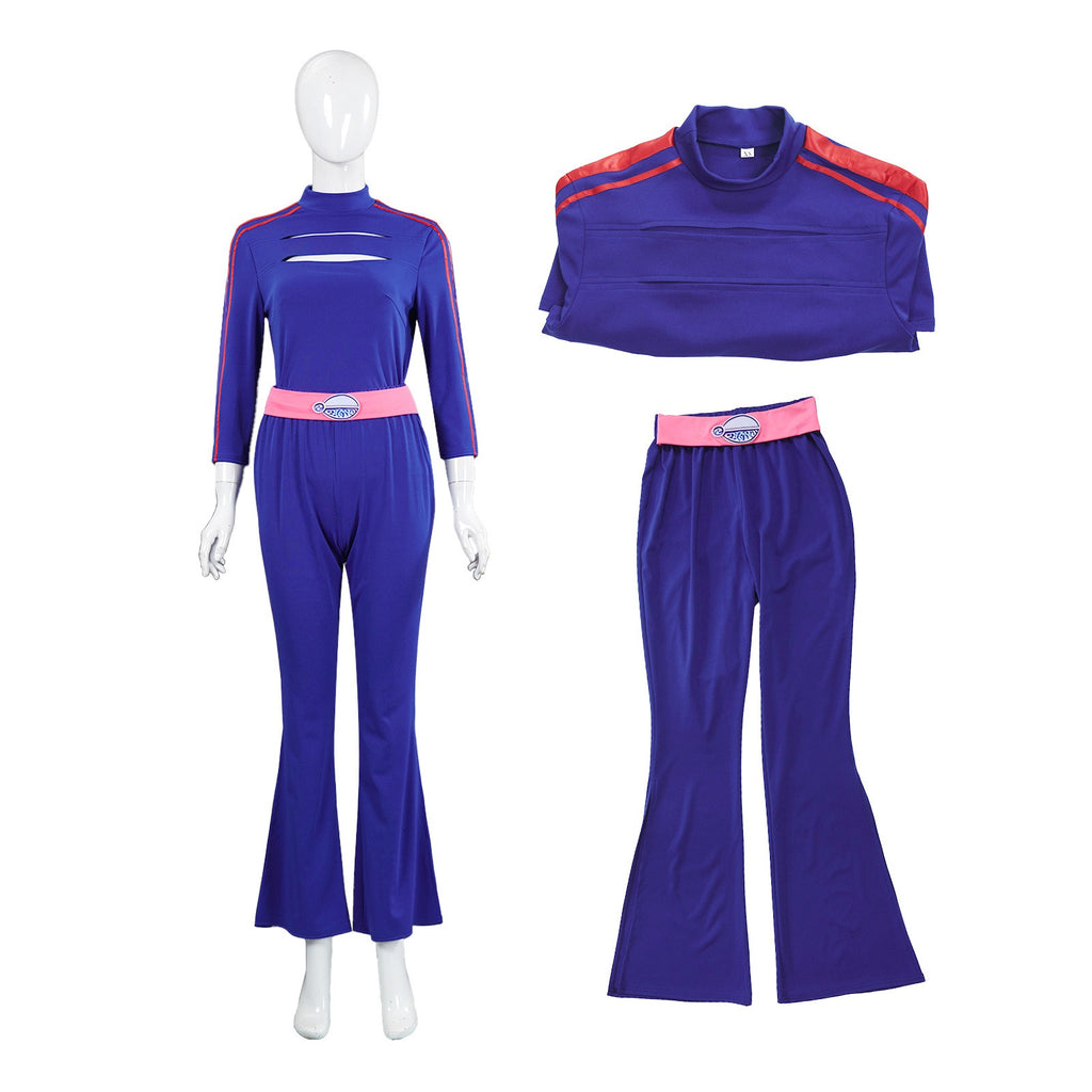 Kids Adults Addison Costume Zombies Blue Sweatshirt and Pants Suit for Cosplay Carnival