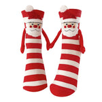 Christmas Dress Ready To Ship Girls Red Ball Gown with Magnetic Hand-holding Socks Best Xmas Gift