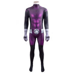 Beast Boy Costume Kids Teens Animal Man Purple Jumpsuit for Cosplay Party