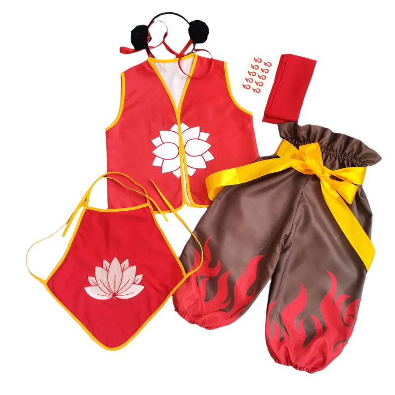 Kids Demon Child Costume Cosplay Outfit With Hair Band and Hun Tian Ling