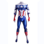 Captain Superhero Costume Adults Avenger Jumpsuit Cosplay Outfit