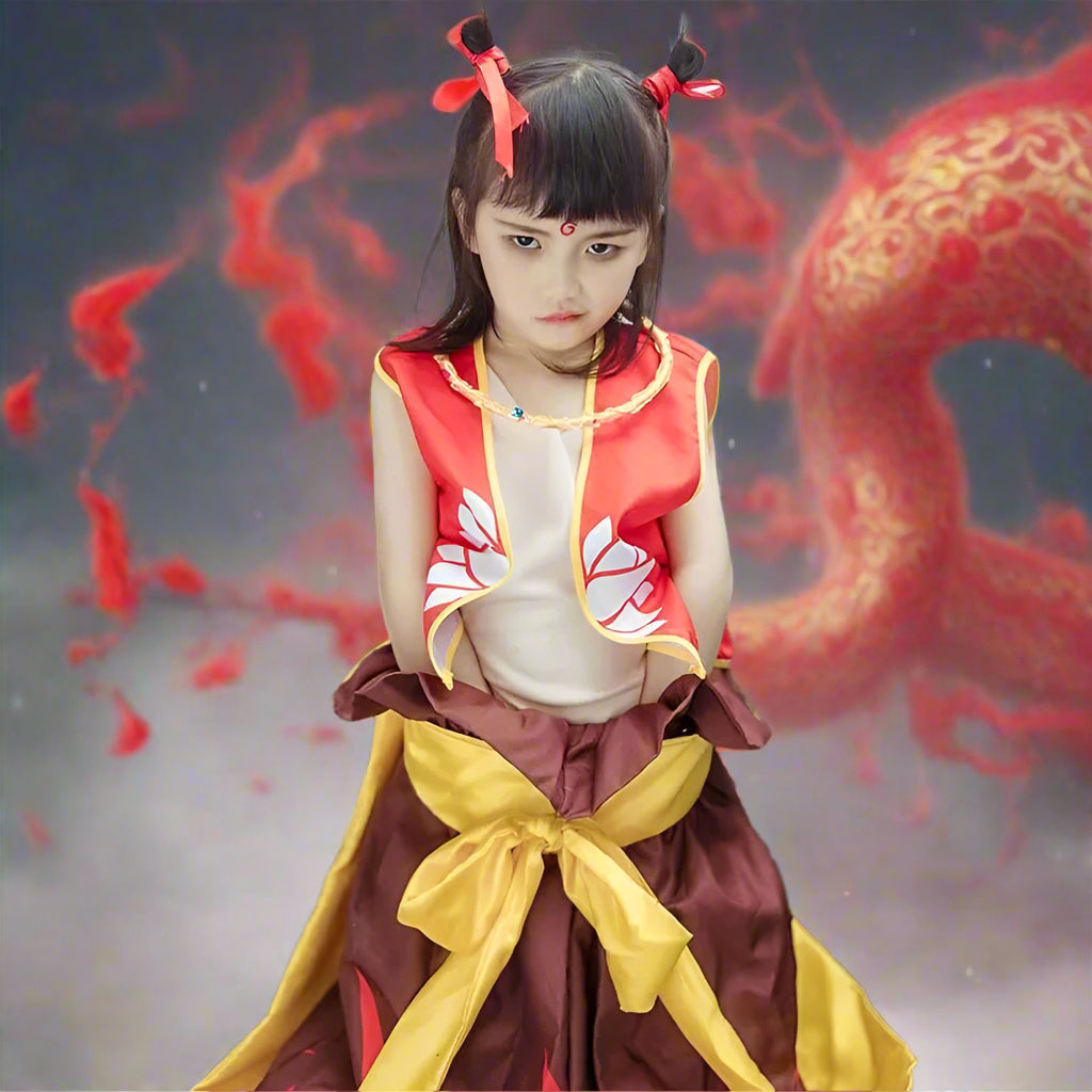 Kids Cosplay Outfit Vest Pants and Hun Tian Ling 3pcs Set for Dress Up Party