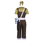 Mens Usopp Cosplay Costume Straw Hats Dark Brown Uniform for Halloween Carnival
