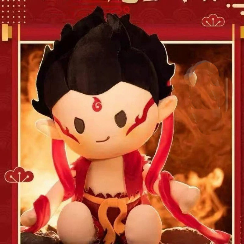 15.8” Demon Child Ao Bing Plush Toy With Detachable Outfits Soft Mythological Heroes Plushie