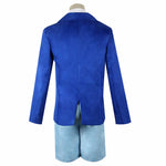 Kids Blue School Uniform Anime Case Closed Little Detective Suit for Cosplay