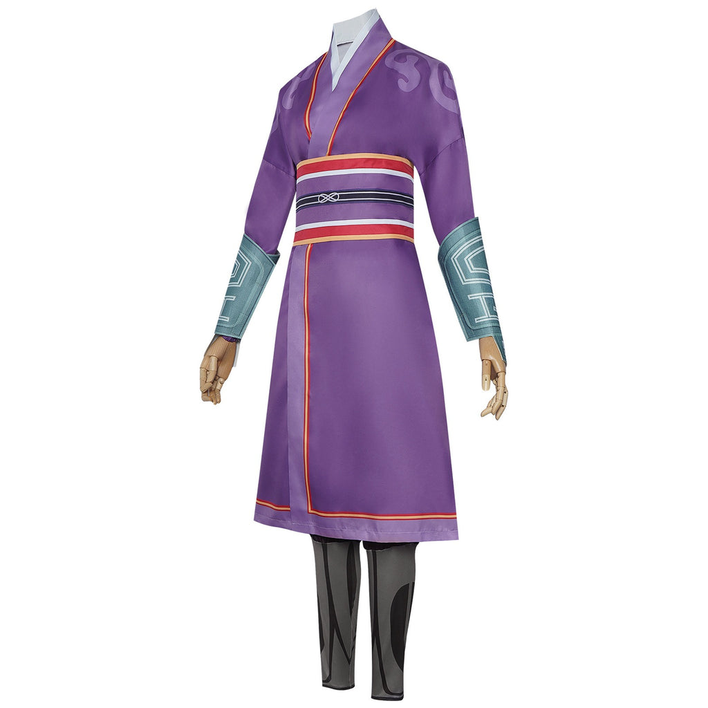 Women Lady Yin Costume Purple Cosplay Outfit for Themed Parties