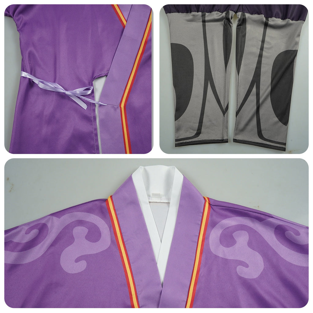Women Lady Yin Costume Purple Cosplay Outfit for Themed Parties