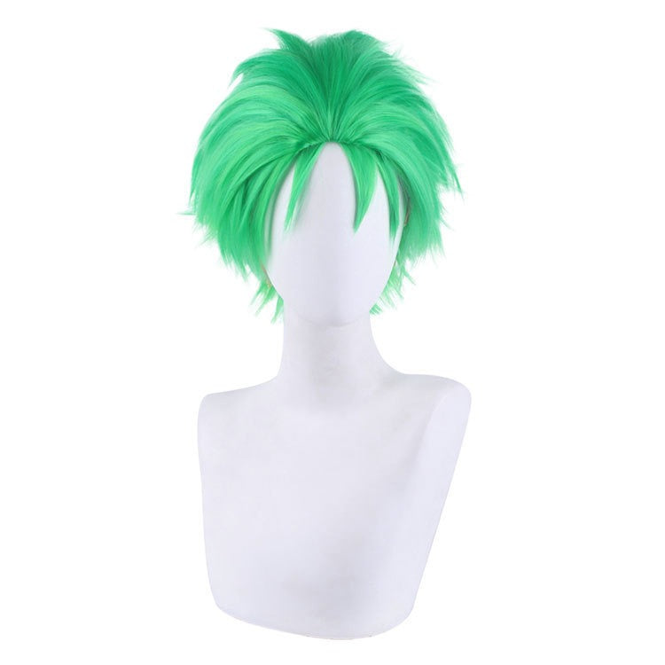 Adult Roronoa Costume Green Pirate Hunter Cosplay Outfit and Wig for Halloween Carnival