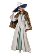 Women Ranni Cosplay Costume The Witch White Dress Cape and Hat Outfit for Halloween Carnival