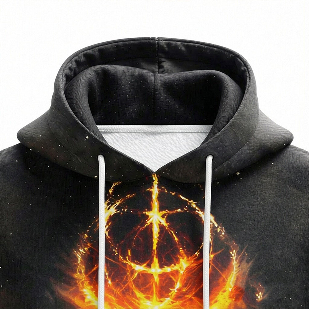 Game Player Hoodie Adult Casual Pullover Hooded Sweatshirt for Cosplay Themed Party