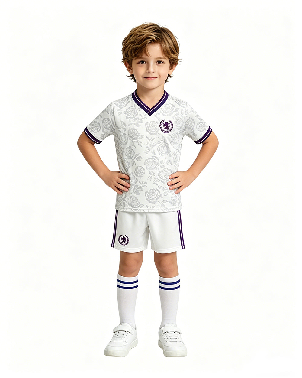 English Football Jersey Matching Dad and Son White Rose Soccer Jersey Set for 2026 Global Events