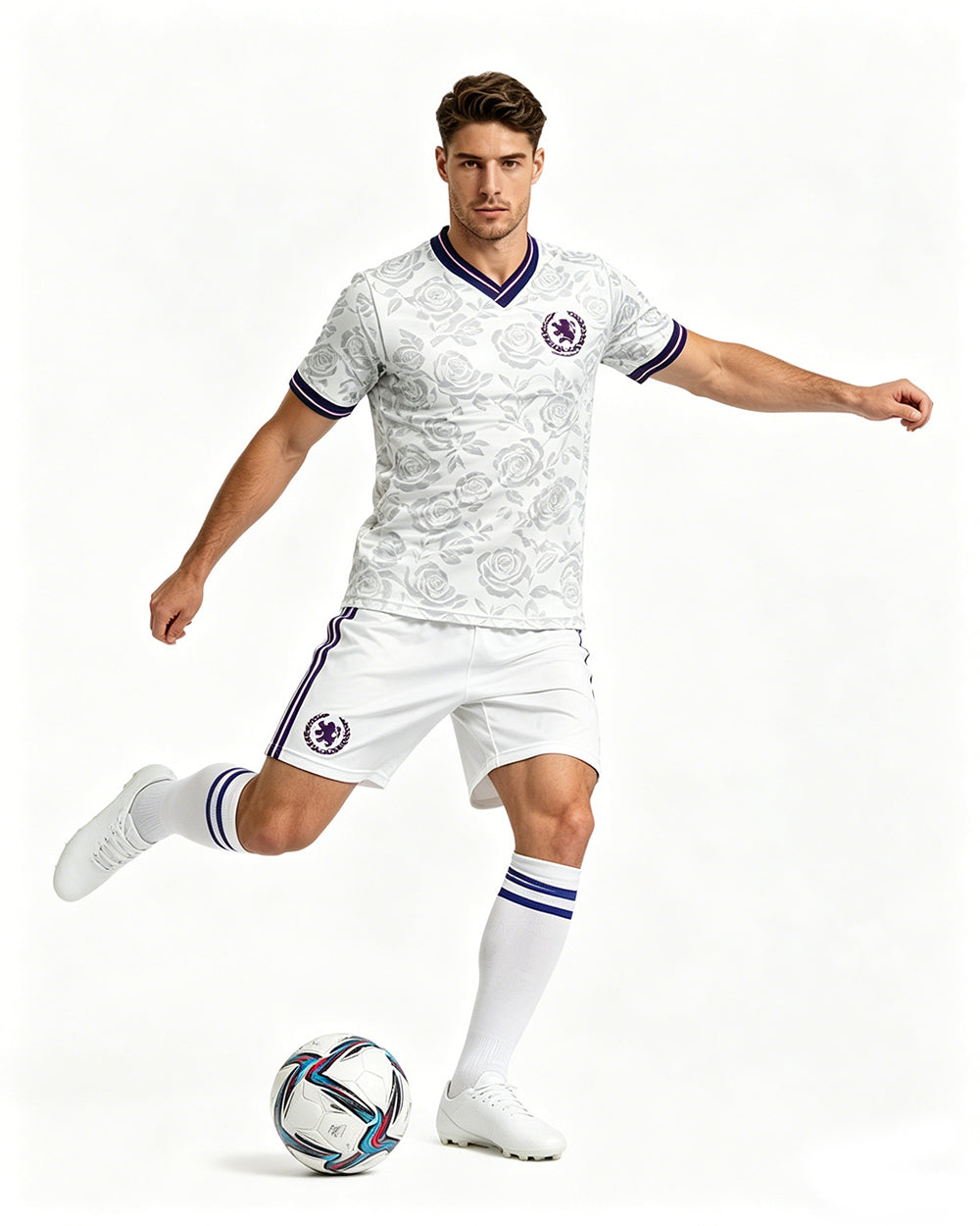 English Football Jersey Matching Dad and Son White Rose Soccer Jersey Set for 2026 Global Events