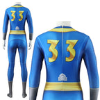 Vault Dweller Costume Vault 33 Game Player Shelter Clothes Blue Jumpsuit Lucy Norm Cosplay Suit