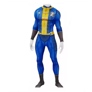Fall Out 76 Outfit Kids Adult Blue Underarmor Jumpsuit Vault 76 Cosplay Costume
