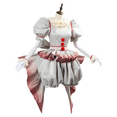 Female Clown Costume Horror Joker Cosplay Outfit Joker Dress Full Set for Halloween Carnival