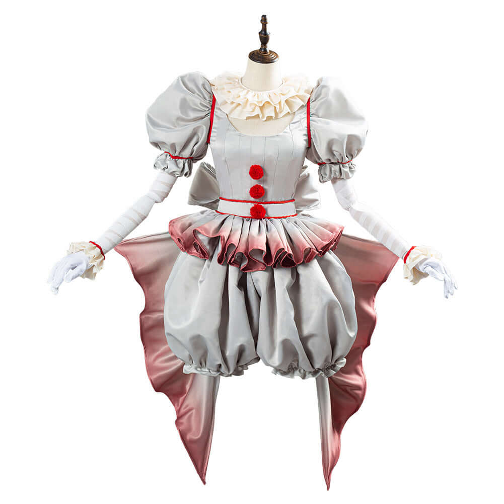 Female Clown Costume Horror Joker Cosplay Outfit Joker Dress Full Set for Halloween Carnival