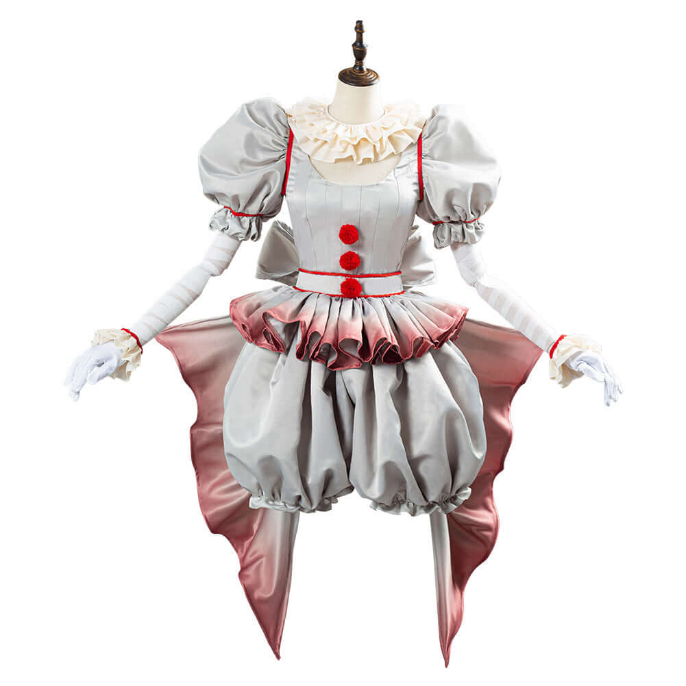 Femal Clown Costume Horror Joker Cosplay Outfit Joker Dress Full Set for Halloween Carnival