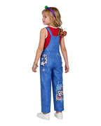 Island Adventure Outfit Red Shirt Overalls Shoulder Pad and Accessories 5pcs Suit for Kids Adults Dress-up Party