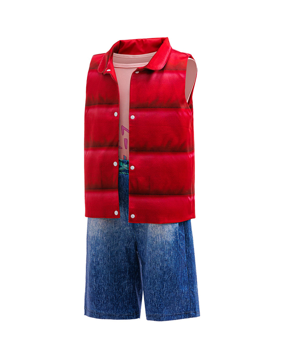 Boys Werewolf Costume Red Vest Tank Top and Shorts 3pcs Suit for Halloween Cosplay