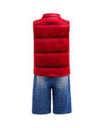 Boys Werewolf Costume Red Vest Tank Top and Shorts 3pcs Suit for Halloween Cosplay