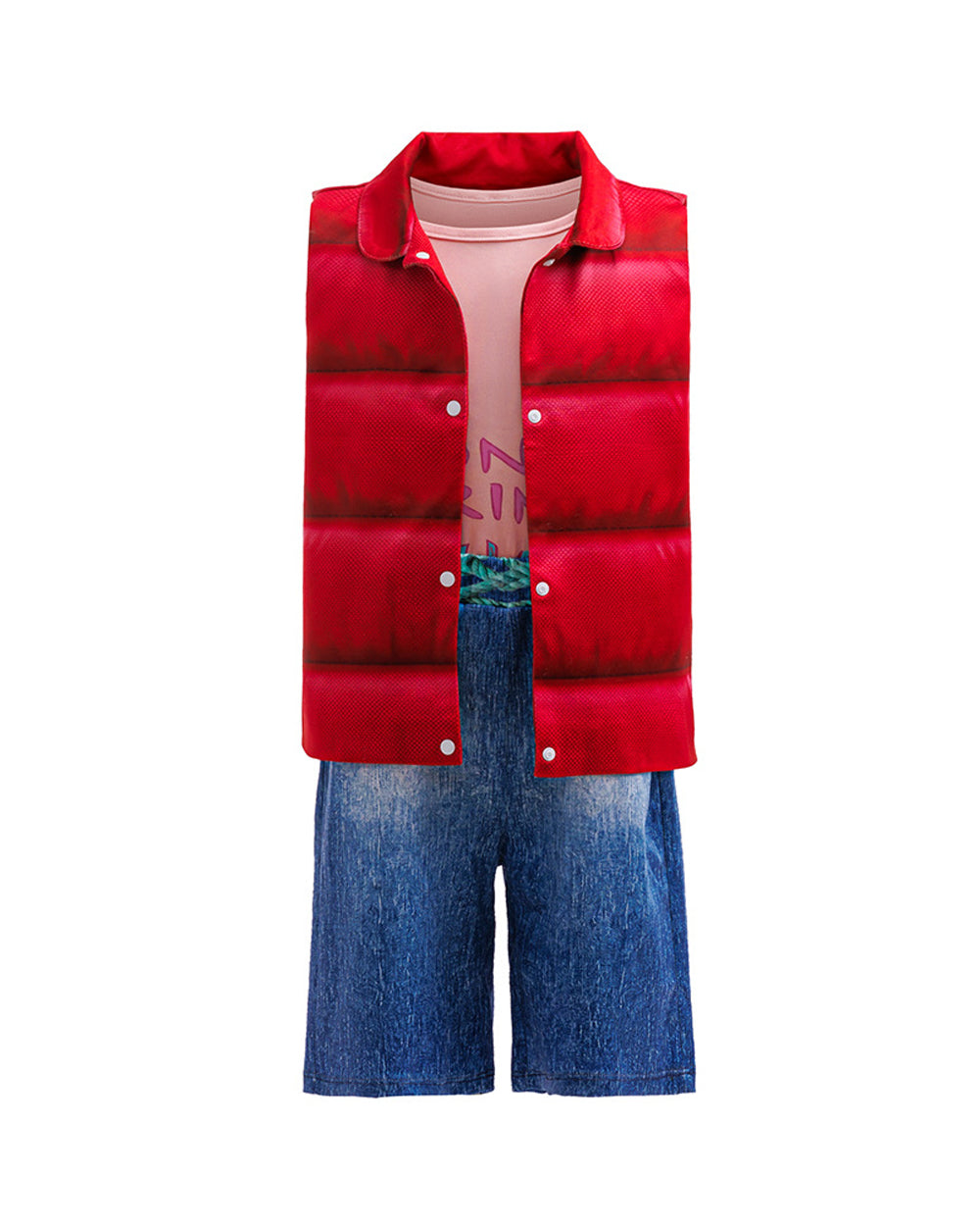 Boys Werewolf Costume Red Vest Tank Top and Shorts 3pcs Suit for Halloween Cosplay