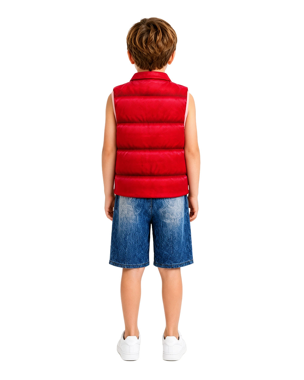 Boys Werewolf Costume Red Vest Tank Top and Shorts 3pcs Suit for Halloween Cosplay