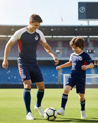 France Soccer Team Jersey Matching Father and Kids Navy Breathable Football Uniform for 2026 Stadium Cheering