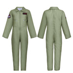 Kids Ghost Hunter Onesie Retro Zipper Front Workwear Jumpsuit for Themed Event Cosplay