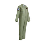 Kids Ghost Hunter Onesie Retro Zipper Front Workwear Jumpsuit for Themed Event Cosplay
