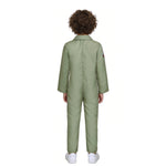 Kids Ghost Hunter Onesie Retro Zipper Front Workwear Jumpsuit for Themed Event Cosplay