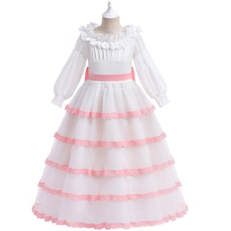 ariel in pink dress Kids Ariel Costume Mermaid Cosplay Party Dress Layered Ariel Pink Dres – Sun Baby