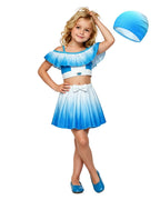 Baby Girls Red Princess Swimsuit Wonderland Pink Prinecess Chloe Princess Swim Top Skirt and Cap for Vacation