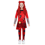 Girls Princess Red Costume The Rise of Red Jumpsuit and Wig for Cosplay