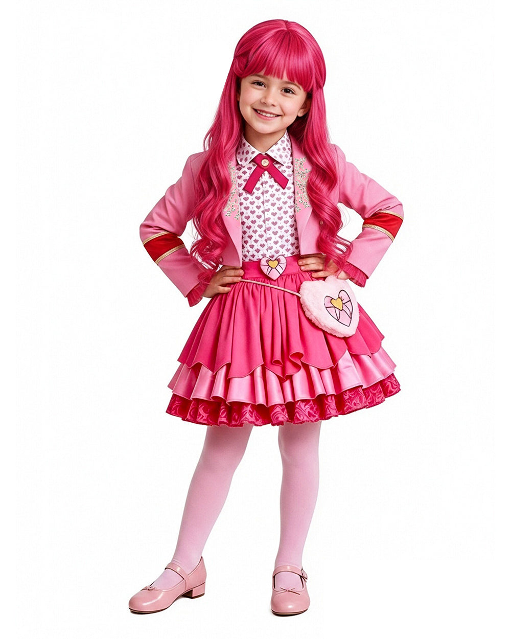 Pink Princess Dress Movie 5 Blazer Shirt Skirt Bag and Accessories for Girls Women Cosplay