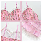 Girls Glinda Costume Pink Glinda Cosplay Outfit Sequins Party Dress Up