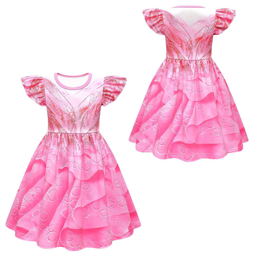 Kids Glinda Pink Dress and Bag The Good Witch Cosplay Outfit for Dress Up Party