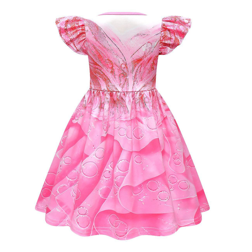 Kids Glinda Pink Dress and Bag The Good Witch Cosplay Outfit for Dress Up Party