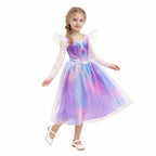 Girls Glinda Costume The Good Witch Musical Cosplay Dress with Crown and Fairy Wand Full Set