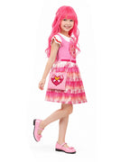 Toddler Girls Pink Princess Dress and Crossbag 2pcs Suit for Cosplay Events