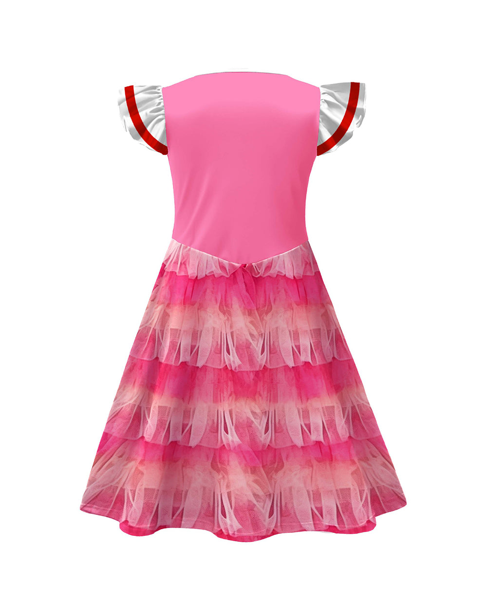 Toddler Girls Pink Princess Dress and Crossbag 2pcs Suit for Cosplay Events