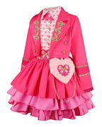 Pink Princess Costume Movie 5 Jacket Dress Bag and Belt 4pcs Full Set for Kids Adults Cosplay Events