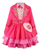 Pink Princess Costume Movie 5 Jacket Dress Bag and Belt 4pcs Full Set for Kids Adults Cosplay Events