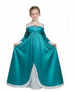 Rosalina Costume The Galactic Princess Turquoise Off-should Dress with Crown Star Wand Set