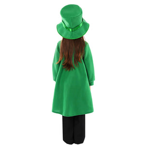 Girls St Patricks Day Outfit Leprechaun Cape and Hat 2pcs Suit for Paddys Day Carnival