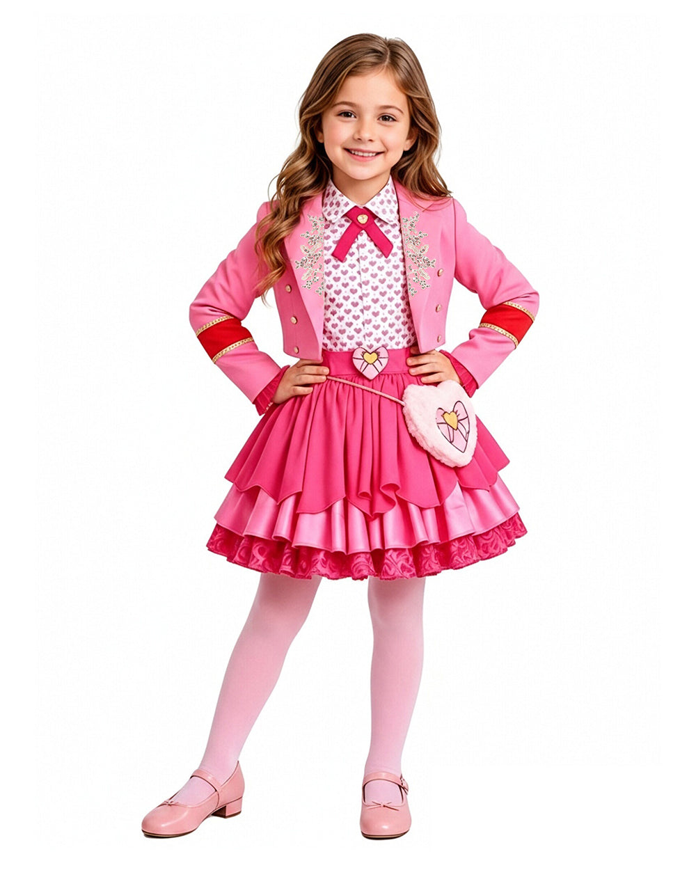 Pink Princess Dress Movie 5 Blazer Shirt Skirt Bag and Accessories for Girls Women Cosplay